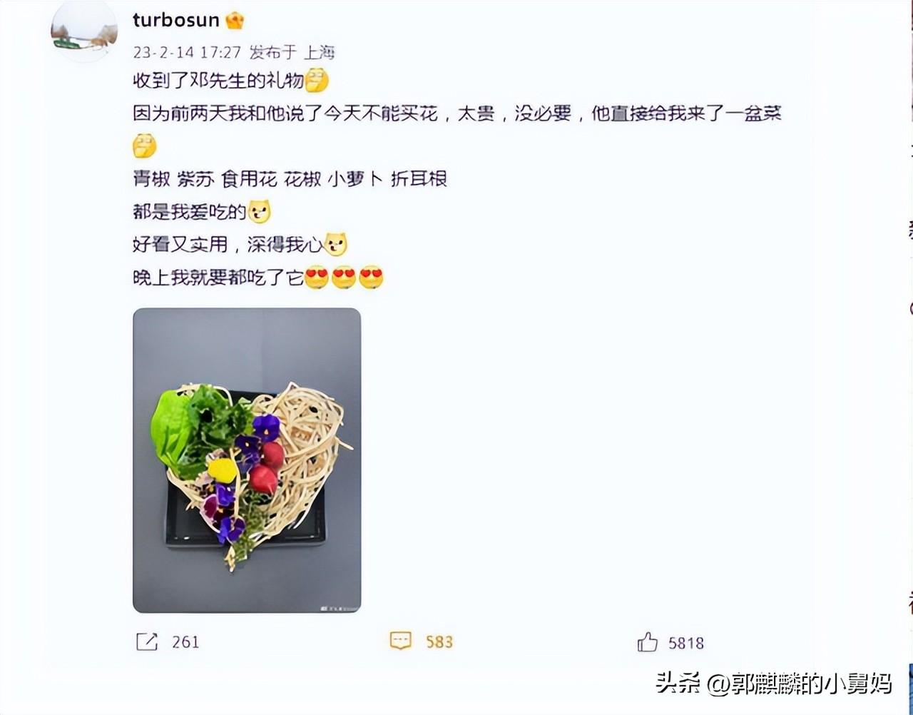 孙俪晒出情人节邓超送的礼物:格外的新奇,很是引人注目