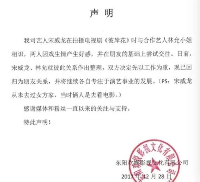 宋威龙恋情遭实锤曝光,街头深吻对象竟是林允?
