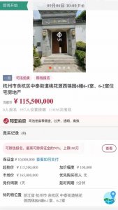 ​起拍价1.155亿，装修就花了7000万！阿里拍卖上线杭州最贵豪宅