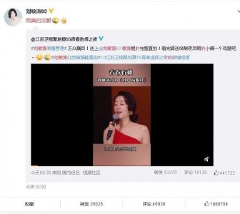 ​刘敏涛回应舞台表情失控：我真的没醉 网友们纷纷调侃“青春有姐”