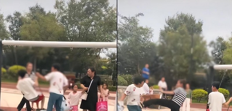 秋千门事件完整照片(两个小孩抢秋千事件)