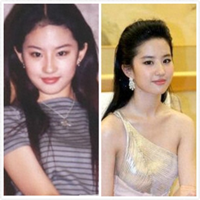 十大当红女星早期丑照对比，杨幂倒二，倒一居然是她。