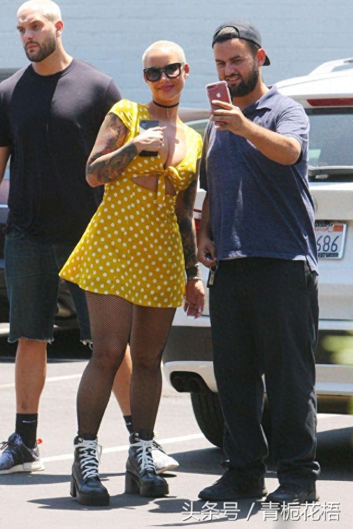 哈登绯闻女友，侃爷前女友，美国性感辣模 Amber Rose纽约出街