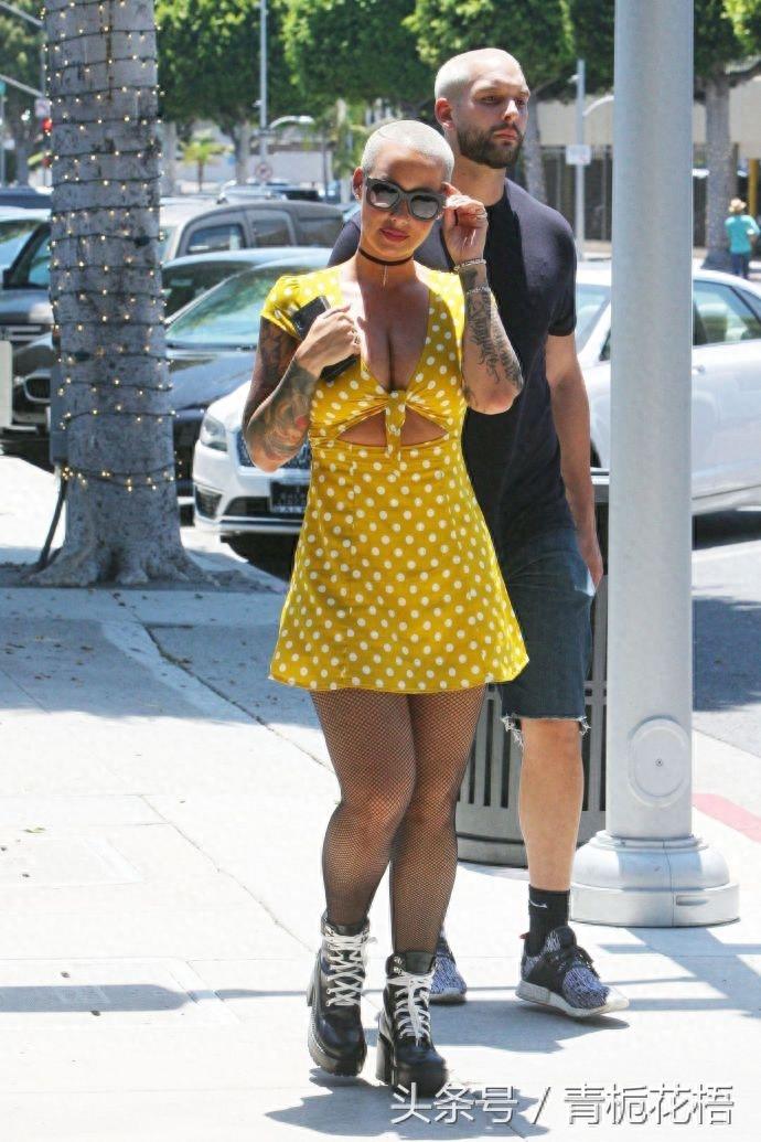 哈登绯闻女友，侃爷前女友，美国性感辣模 Amber Rose纽约出街