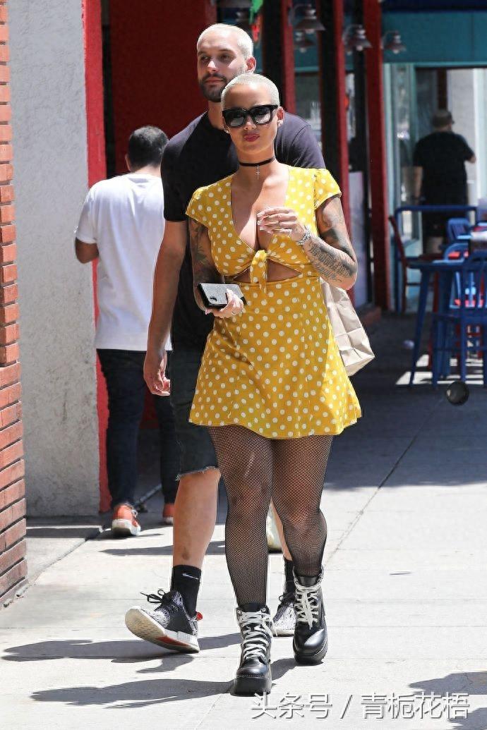 哈登绯闻女友，侃爷前女友，美国性感辣模 Amber Rose纽约出街