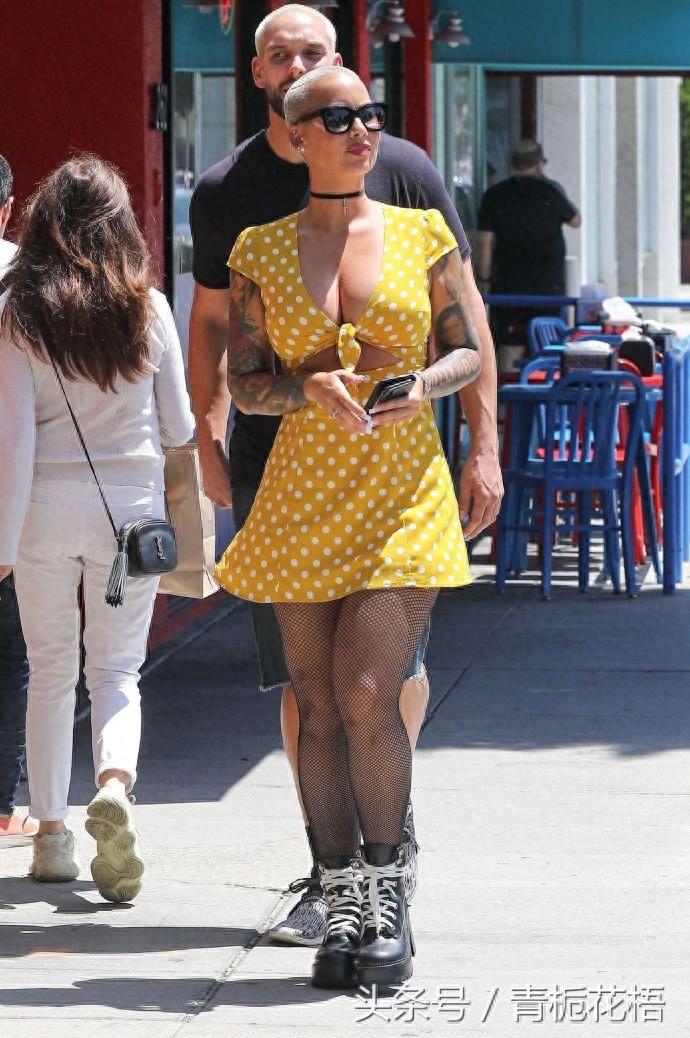 哈登绯闻女友，侃爷前女友，美国性感辣模 Amber Rose纽约出街