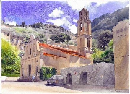 清新通透的画面,引人入深的美景,一组超好看的水彩风景绘画作品