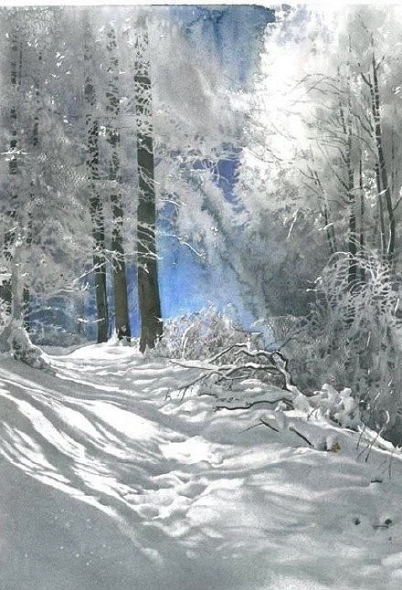 清新通透的画面,引人入深的美景,一组超好看的水彩风景绘画作品