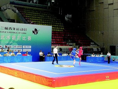 ​6月24日，二青会武术散打比赛（体校组）开赛