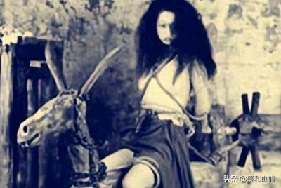 ​晚清残酷刑罚老照片：骑木驴游街的妇女，被当众千刀万剐的死刑犯