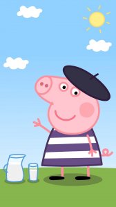 ​卡通壁纸，可爱的佩奇一家