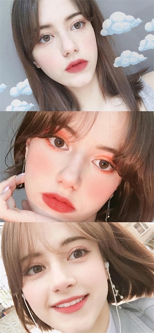 每日无水印壁纸第310:三格拼接欧美美女高清写真手机壁纸