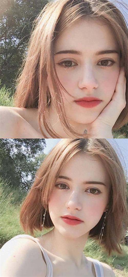 每日无水印壁纸第310:三格拼接欧美美女高清写真手机壁纸