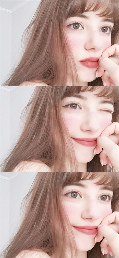 每日无水印壁纸第310:三格拼接欧美美女高清写真手机壁纸