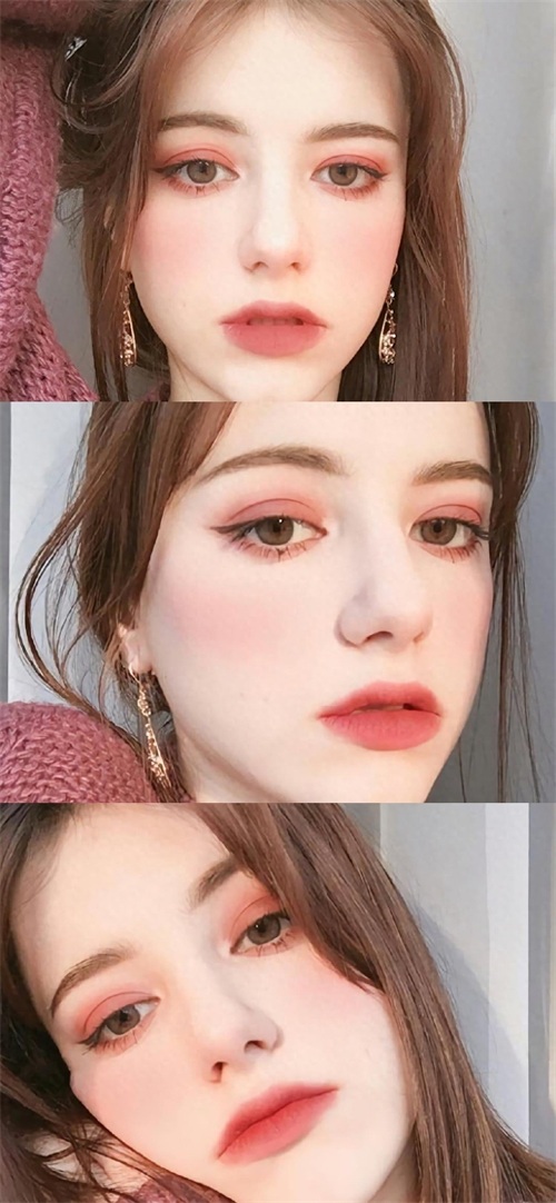 每日无水印壁纸第310:三格拼接欧美美女高清写真手机壁纸