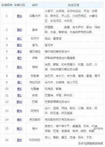 ​新疆车牌排序