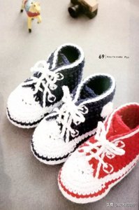 ​钩针编织的几款夏末初秋宝宝毛线童鞋图解分享