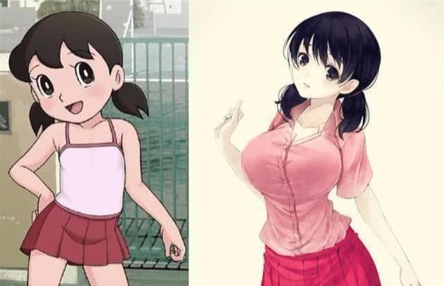 当童年动漫女神长大后，美羊羊变身萌妹，静香不要太美！