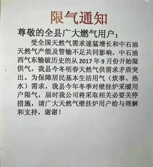 天然气限气是什么意思