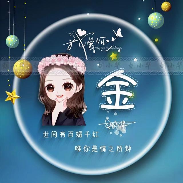 可爱带姓氏的微信头像(微信头像姓氏头像)(19)