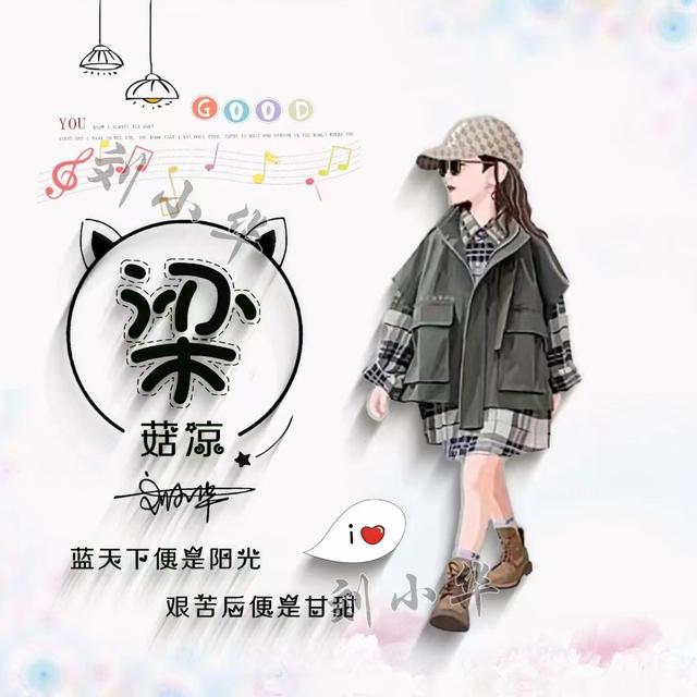 可爱带姓氏的微信头像(微信头像姓氏头像)(8)