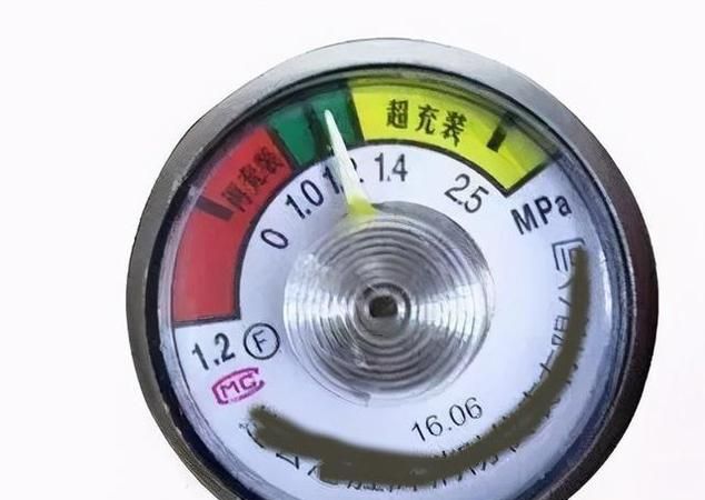 灭火器压力表红黄绿
