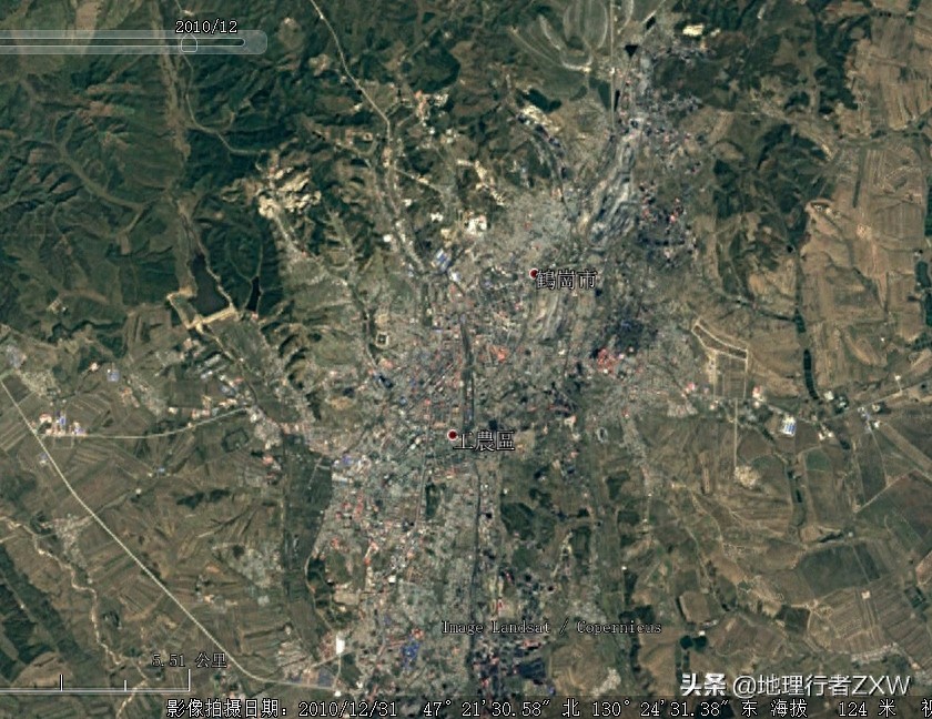 卫星影像下近三十年的鹤岗市和鸡西市，资源枯竭下黑龙江何去何从