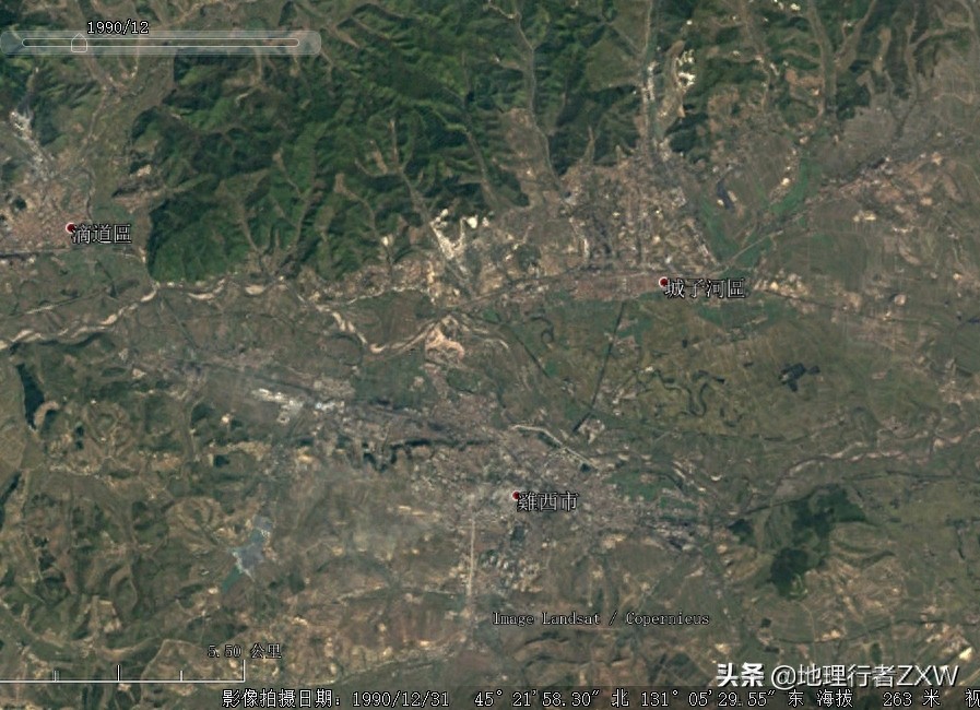 卫星影像下近三十年的鹤岗市和鸡西市，资源枯竭下黑龙江何去何从