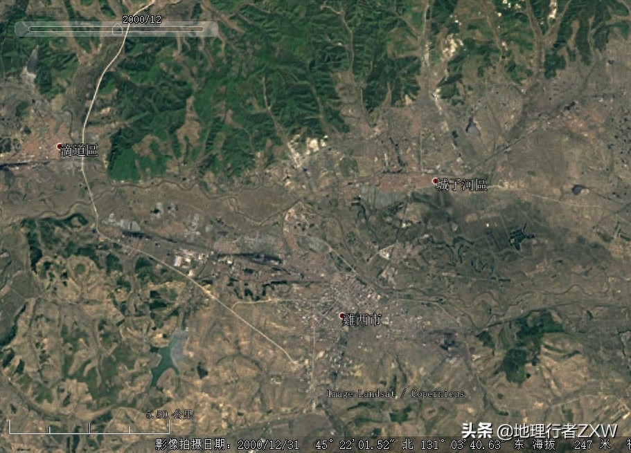 卫星影像下近三十年的鹤岗市和鸡西市，资源枯竭下黑龙江何去何从